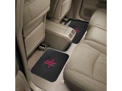 Molded Rear Floor Mats with Houston Rockets Logo (Universal; Some Adaptation May Be Required)
