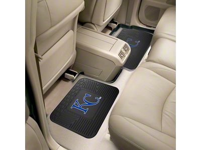 Molded Rear Floor Mats with Kansas City Royals Logo (Universal; Some Adaptation May Be Required)