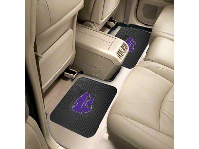 Molded Rear Floor Mats with Kansas State University Logo (Universal; Some Adaptation May Be Required)