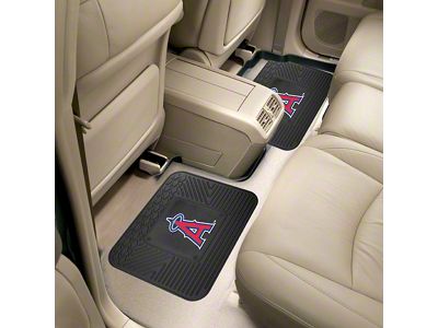 Molded Rear Floor Mats with Los Angeles Angels Logo (Universal; Some Adaptation May Be Required)