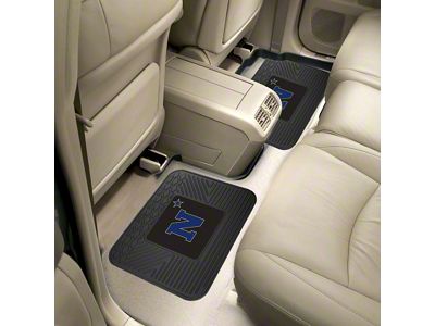 Molded Rear Floor Mats with Navy Logo (Universal; Some Adaptation May Be Required)
