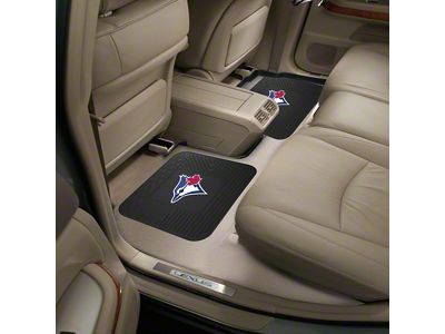 Molded Rear Floor Mats with Toronto Blue Jays Logo (Universal; Some Adaptation May Be Required)