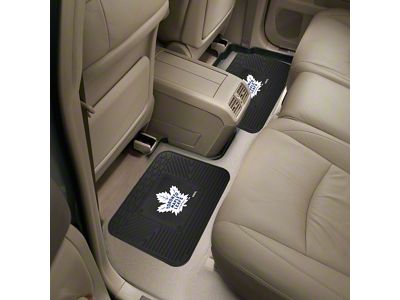Molded Rear Floor Mats with Toronto Maple Leafs Logo (Universal; Some Adaptation May Be Required)