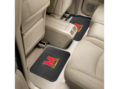 Molded Rear Floor Mats with University of Maryland Logo (Universal; Some Adaptation May Be Required)