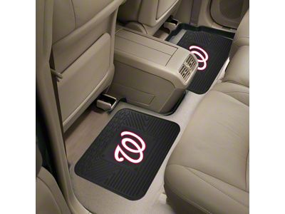 Molded Rear Floor Mats with Washington Nationals Logo (Universal; Some Adaptation May Be Required)
