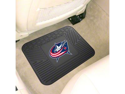 Utility Mat with Columbus Blue Jackets Logo; Black (Universal; Some Adaptation May Be Required)