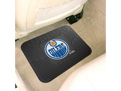 Utility Mat with Edmonton Oilers Logo; Black (Universal; Some Adaptation May Be Required)