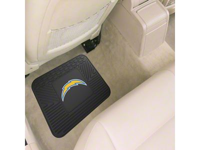 Utility Mat with Los Angeles Chargers Logo; Black (Universal; Some Adaptation May Be Required)