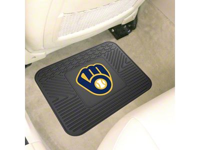 Utility Mat with Milwaukee Brewers Logo; Black (Universal; Some Adaptation May Be Required)