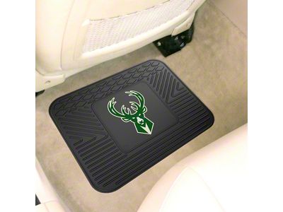 Utility Mat with Milwaukee Bucks Logo; Black (Universal; Some Adaptation May Be Required)