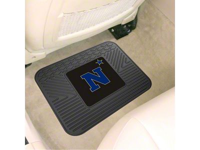 Utility Mat with Navy Logo; Black (Universal; Some Adaptation May Be Required)
