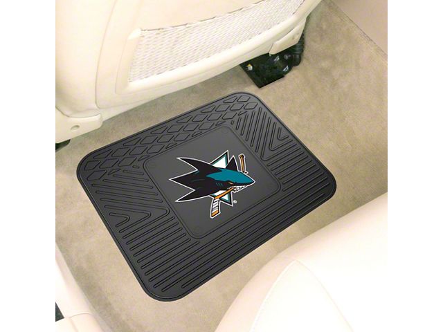 Utility Mat with San Jose Sharks Logo; Black (Universal; Some Adaptation May Be Required)