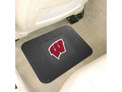 Utility Mat with University of Wisconsin Logo; Black (Universal; Some Adaptation May Be Required)