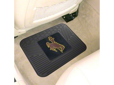 Utility Mat with University of Wyoming Logo; Black (Universal; Some Adaptation May Be Required)
