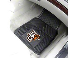 Vinyl Front Floor Mats with Bowling Green University Logo; Black (Universal; Some Adaptation May Be Required)