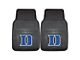 Vinyl Front Floor Mats with Duke University Logo; Black (Universal; Some Adaptation May Be Required)