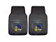 Vinyl Front Floor Mats with Golden State Warriors Logo; Black (Universal; Some Adaptation May Be Required)