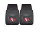 Vinyl Front Floor Mats with San Francisco 49ers Logo; Black (Universal; Some Adaptation May Be Required)