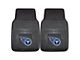 Vinyl Front Floor Mats with Tennessee Titans Logo; Black (Universal; Some Adaptation May Be Required)