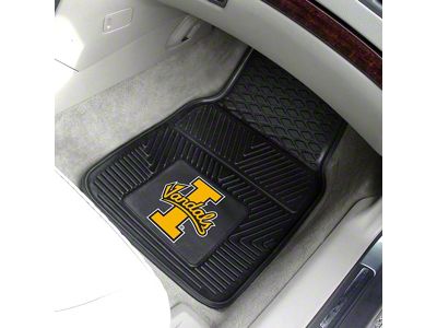 Vinyl Front Floor Mats with University of Idaho Logo; Black (Universal; Some Adaptation May Be Required)