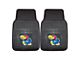 Vinyl Front Floor Mats with University of Kansas Logo; Black (Universal; Some Adaptation May Be Required)