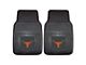 Vinyl Front Floor Mats with University of Texas Logo; Black (Universal; Some Adaptation May Be Required)