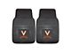 Vinyl Front Floor Mats with University of Virginia Logo; Black (Universal; Some Adaptation May Be Required)