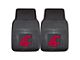 Vinyl Front Floor Mats with Washington State University Logo; Black (Universal; Some Adaptation May Be Required)
