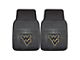 Vinyl Front Floor Mats with West Virginia University Logo; Black (Universal; Some Adaptation May Be Required)