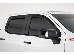 Ventguard Window Deflectors; Front and Rear; Smoked (19-22 Silverado 1500 Crew Cab)