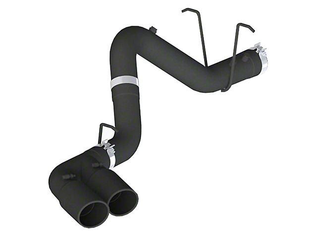 MBRP 4-Inch Black Series Filter-Back Single Exhaust System with Dual Tips; Side Exit (11-19 6.6L Sierra 2500 HD)