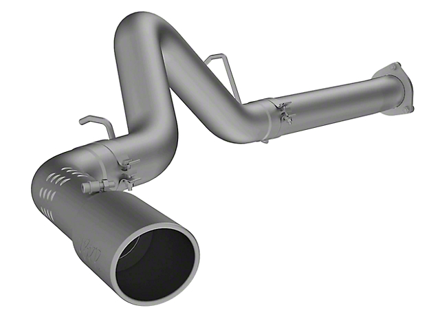 MBRP 4-Inch Installer Series Filter-Back Single Exhaust System with Polished Tip; Side Exit (07-10 6.6L Duramax Silverado 2500 HD)