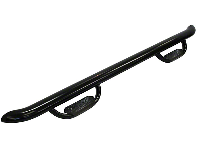 GenX Oval Drop Nerf Step Bars; Black (15-17 6.6L Sierra 2500 HD Double Cab)