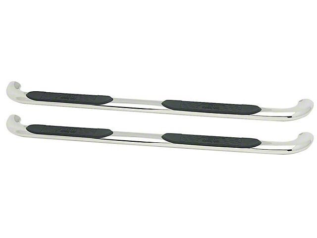 Platinum 4-Inch Oval Side Step Bars; Stainless Steel (15-19 Sierra 2500 HD Crew Cab)