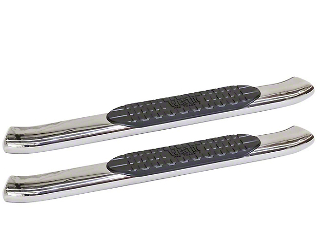 Pro Traxx 5-Inch Oval Side Step Bars; Stainless Steel (15-19 6.6L Duramax Sierra 2500 HD Regular Cab)