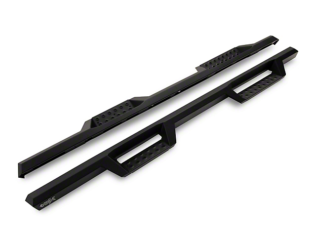 HDX Drop Nerf Side Step Bars; Textured Black (07-19 Silverado 2500 HD Crew Cab)