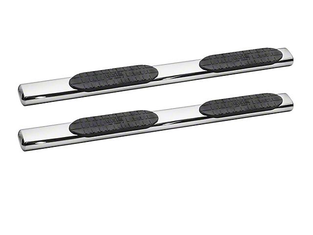 Pro Traxx 6-Inch Oval Side Step Bars; Stainless Steel (15-19 6.0L Sierra 2500 HD Double Cab)