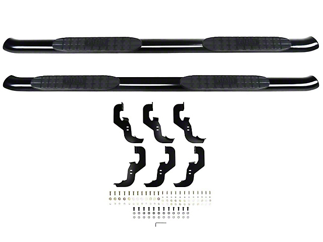 Pro Traxx 4-Inch Oval Side Step Bars; Black (20-23 Sierra 2500 HD Crew Cab)