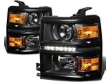 Projector Headlights; Black Housing; Clear Lens (2015 Silverado 2500 HD)