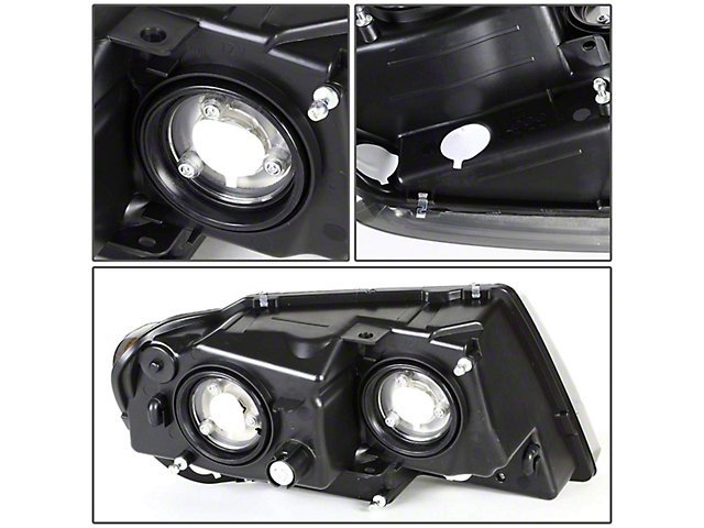 Projector Headlights with Clear Corner Lights; Chrome Housing; Clear Lens (07-14 Silverado 2500 HD)