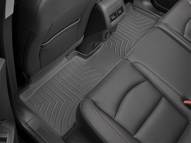 Weathertech DigitalFit Rear Floor Liner; Black (20-22 Sierra 2500 HD Crew Cab w/ Front Bench Seat & Rear Underseat Storage))
