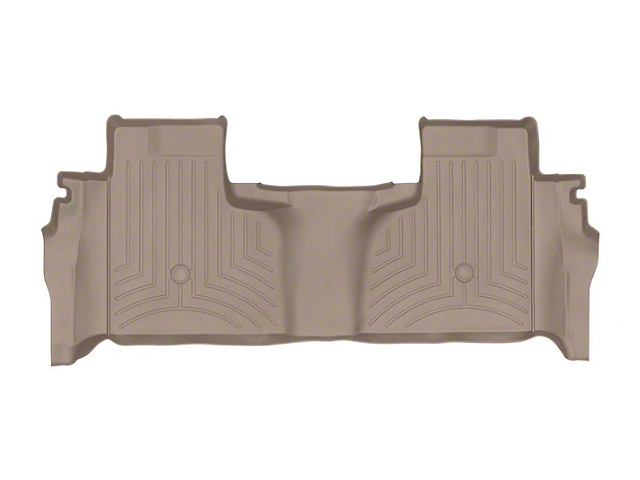 Weathertech DigitalFit Rear Floor Liner; Tan (20-22 Sierra 2500 HD Double Cab w/ Front Bench Seat & Rear Underseat Storage)