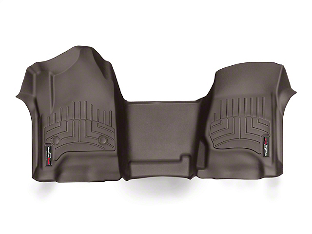 Weathertech DigitalFit Front Over the Hump Floor Liner; Cocoa (15-19 Sierra 2500 HD Double Cab, Crew Cab)