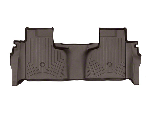 Weathertech DigitalFit Rear Floor Liner; Cocoa (20-22 Sierra 2500 HD Double Cab w/ Front Bench Seat & Rear Underseat Storage)