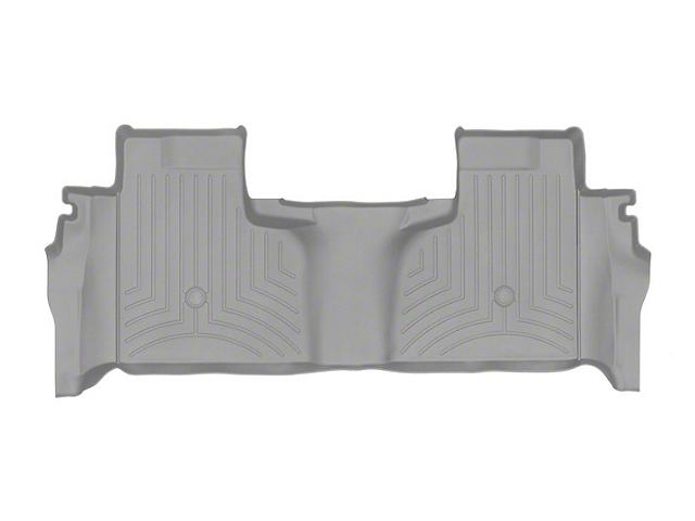 Weathertech DigitalFit Rear Floor Liner; Gray (20-22 Sierra 2500 HD Double Cab w/ Front Bench Seat & Rear Underseat Storage)