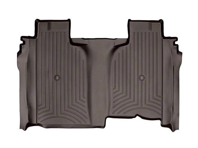 Weathertech DigitalFit Rear Floor Liner; Cocoa (20-22 Sierra 2500 HD Crew Cab w/ Front Bucket Seats & w/o Rear Underseat Storage)