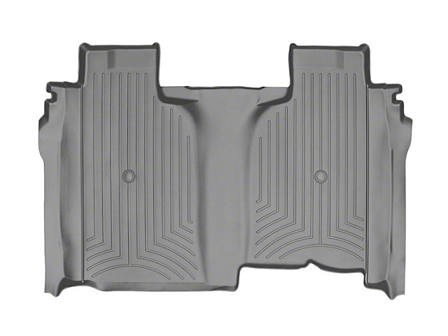 Weathertech DigitalFit Rear Floor Liner; Gray (20-22 Sierra 2500 HD Crew Cab w/ Front Bucket Seats & w/o Rear Underseat Storage)