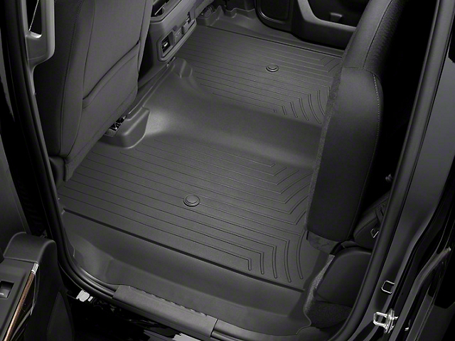 Weathertech DigitalFit Rear Floor Liner; Black (20-22 Sierra 2500 HD Crew Cab w/ Front Bench Seat)