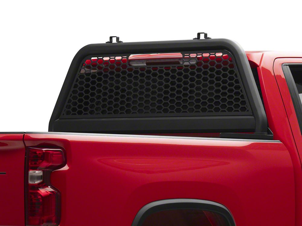 Redrock Hd Headache Rack; Textured Black (07-24 Silverado 2500 Hd 