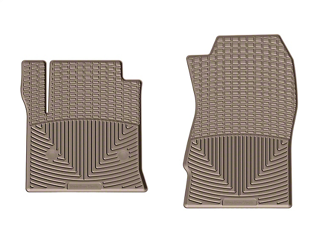 Weathertech All-Weather Front Rubber Floor Mats; Tan (15-19 Sierra 2500 HD Double Cab, Crew Cab)